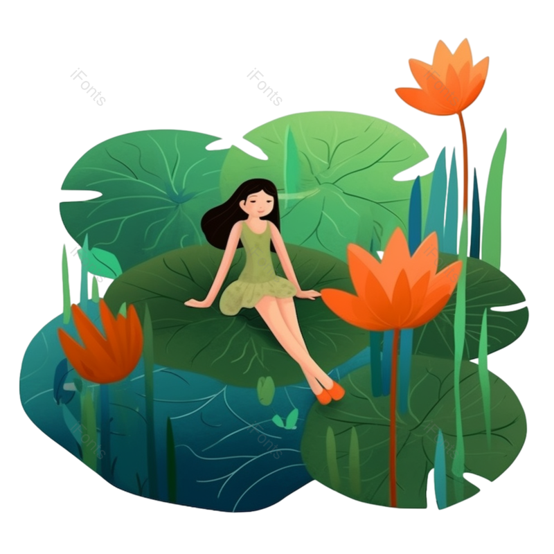 夏至图片,元素元素,荷花PNG,夏天免抠素材